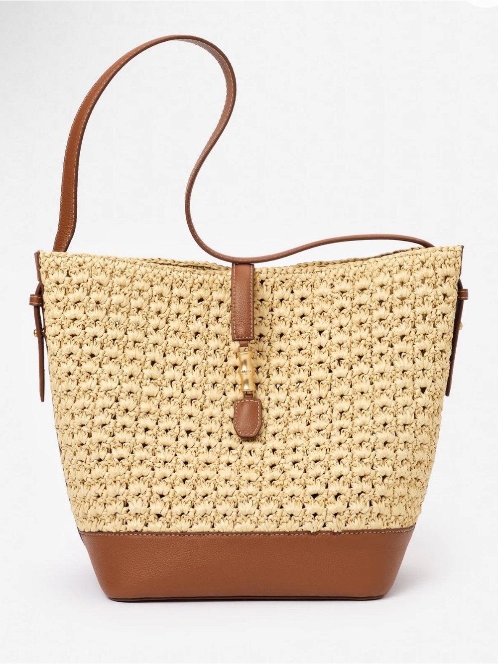 J McLaughlin Woven Straw Tote